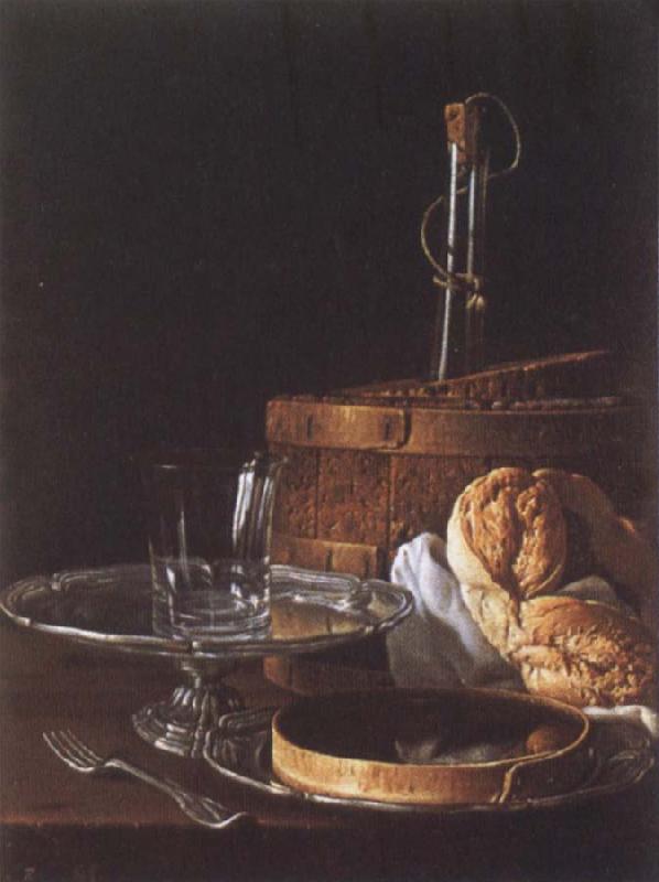 Melendez, Luis Eugenio Still-Life with a Box of Sweets and Bread Twists